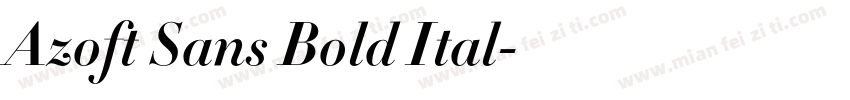 Azoft Sans Bold Ital字体转换